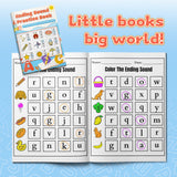 Color the Ending Sound Workbook product image 6 showing printed book details for screen-free reading and learning