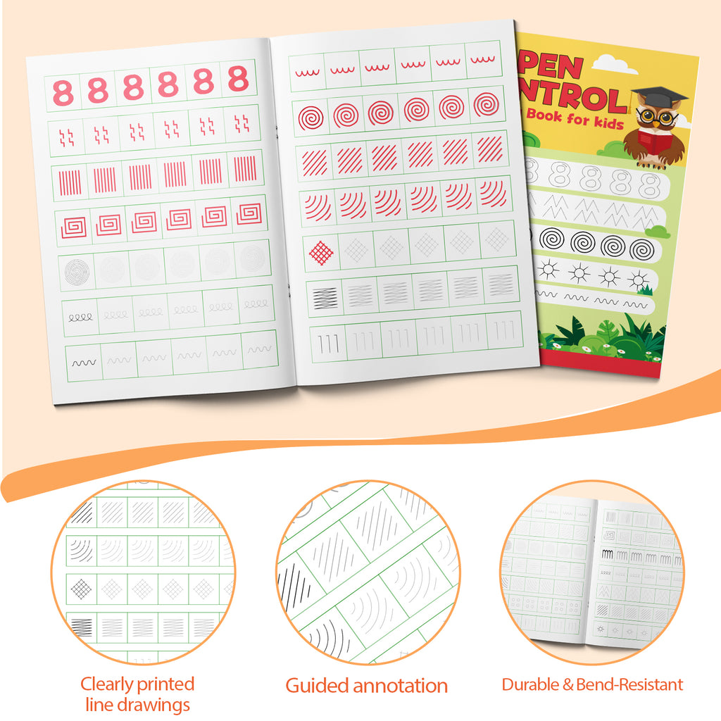 Tracing Patterns Book Tracing Patterns Workbook for Kids, Pencil Control Activity Book for E ...