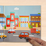 Children's travel discovery picture book with stickers