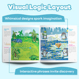 Parent and child solving an arctic animal maze activity