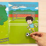 Children's number awareness picture book with stickers