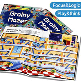 Kids Maze Activity Book, Brainy Mazes, Children’s Puzzle Adventure Book for Problem-Solving, Focus, and Visual Thinking Skills