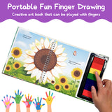 Children's creative art book with plant and nature fingerprint pages