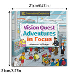 Kids visual puzzle book with shape activities