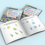 Children practicing visual search with shape puzzles