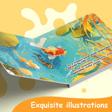 Exquisite ocean illustration from The Three Fishes animal tale