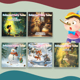 Selected Fairy Tales 5-Book Set: Pinocchio, Cat, Snow Child, Fox, and Wolf product image 5 showing printed book details for screen-free reading and learning