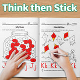 Children practicing J K and M alphabet pages