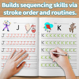 Children's letter tracing book with sequencing practice