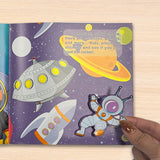 Children's space picture book with stickers