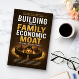 Workspace photo of household finance and economic resilience book