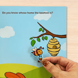 Children's look and find picture book with stickers