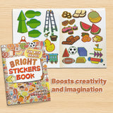 Children's early geometry sticker workbook for spatial awareness