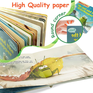 Paired Mounting-Bilingual Tales: The Ant and the Grasshopper – English & Spanish Storybook