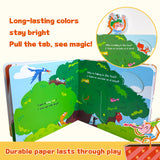 The Monkey Is Here Peekaboo Board Book product image 5 showing printed book details for screen-free reading and learning