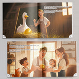 Children's bilingual fable book for early language learning and moral comprehension