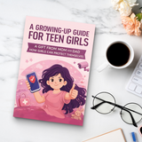 Growing-Up Guide for Teen Girls product image 9 showing printed book details for screen-free reading and learning