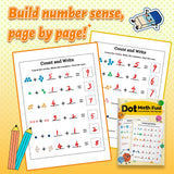 Dot Math Fun for Kids product image 5 showing printed book details for screen-free reading and learning