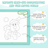 Screen-free dot-to-dot coloring book for pencil practice and focus