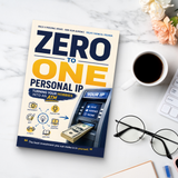 Workspace photo of personal IP and creator business strategy book