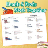 Screen-free math practice book for counting groups and totals