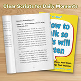 How to Talk So Kids Will Listen Parenting Guide product image 5 showing printed book details for screen-free reading and learning