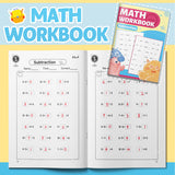 Subtraction math workbook for take-away practice