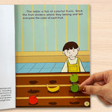 Children's color learning picture book with stickers