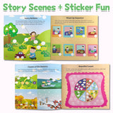 Preschool Sticker Art Activity Book, Complete the Picture and Scene Matching Book for Kids, Visual Skills, Fine Motor Practice, and Creative Learning Fun