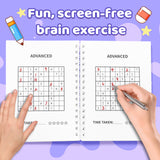 Sudoku Puzzle Book Set for Kids Ages 3–12, 4-Book Progressive Brain Game Workbook Bundle, Beginner to Challenge Level Logic Puzzles for Focus, Critical Thinking and Problem-Solving Skills