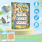 Focus Fun Visual Puzzle Activity Book for Kids product image 5 showing printed book details for screen-free reading and learning