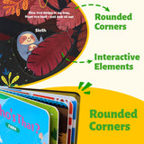 Who's That? 4-Book Push Pull Slide Animal Board Book Set for Toddlers product image 5 showing printed book details for screen-free reading and learning
