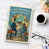 Le Tour du Monde en Quatre-Vingts Jours French Edition by Jules Verne product image 8 showing printed book details for screen-free reading and learning