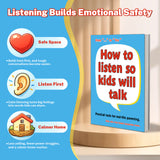 How to Listen So Kids Will Talk Parenting Guide product image 5 showing printed book details for screen-free reading and learning