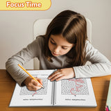 Intermediate maze activity book for brain-building learning
