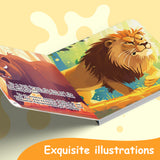 Exquisite illustration from The Lion, the Bear, and the Fox fable