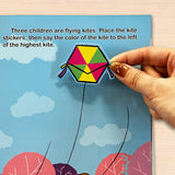 Children's position awareness picture book with stickers