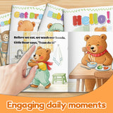 Bear Daily Routine 10-Book Storybook Set for Kids product image 5 showing printed book details for screen-free reading and learning