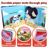 Durable board pages panel for Who's The Egg Push and Pull Board Book