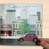 Children's urban picture book with stickers