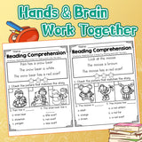 Screen-free reading practice book for story details and language skills