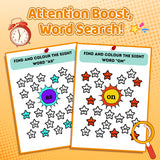 Visual search literacy workbook for kindergarten