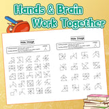 Screen-free thinking workbook for focus visual comparison and problem solving