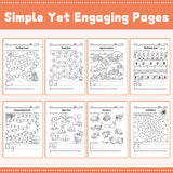 Children's letter tracing book with fine motor activities