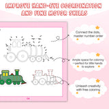 Screen-free activity book for coloring, fine motor skills, and hand control