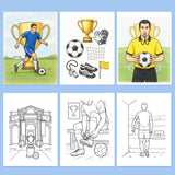 Soccer Superstars Coloring Book - Football Action Pages for Creative Kids physical printed English book interior page or product preview 5, ISBN 9798904662349