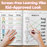 Children's vocabulary practice book with blend and read tasks