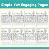 Children's handwriting pages with fine motor letter activities