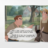 Ages 4-8 English-Spanish moral tale for screen-free reading