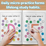 Children practicing visual discrimination with alphabet activities